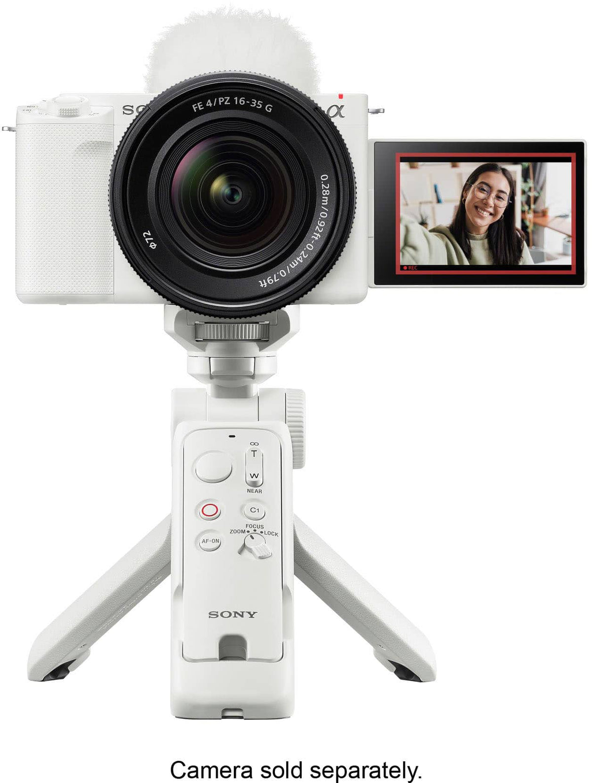 Sony - GP-VPT3 Multi-function Bluetooth® Shooting Grip, Tripod and Remote Comander - White