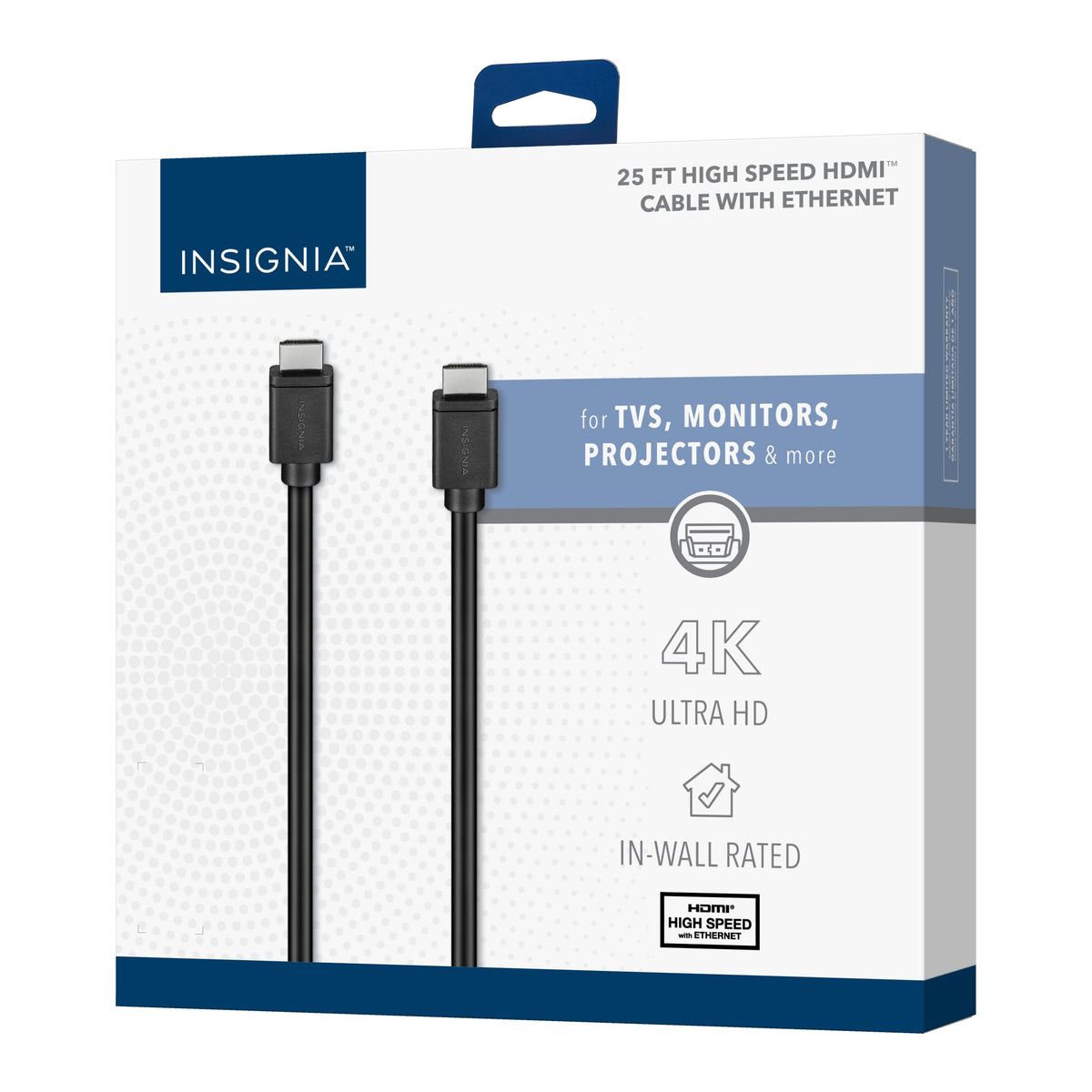 Insignia™ - 25' 4K Ultra HD HDMI Cable - Black