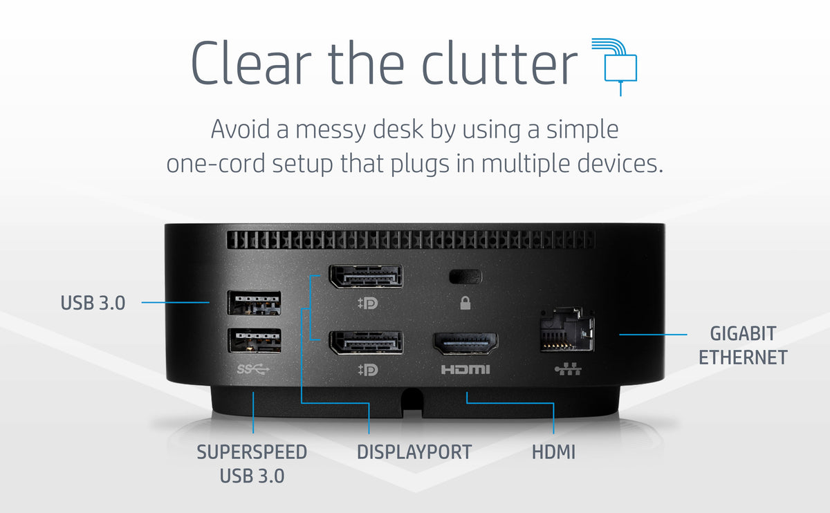 HP - G5 USB-C Universal Docking Station - Black