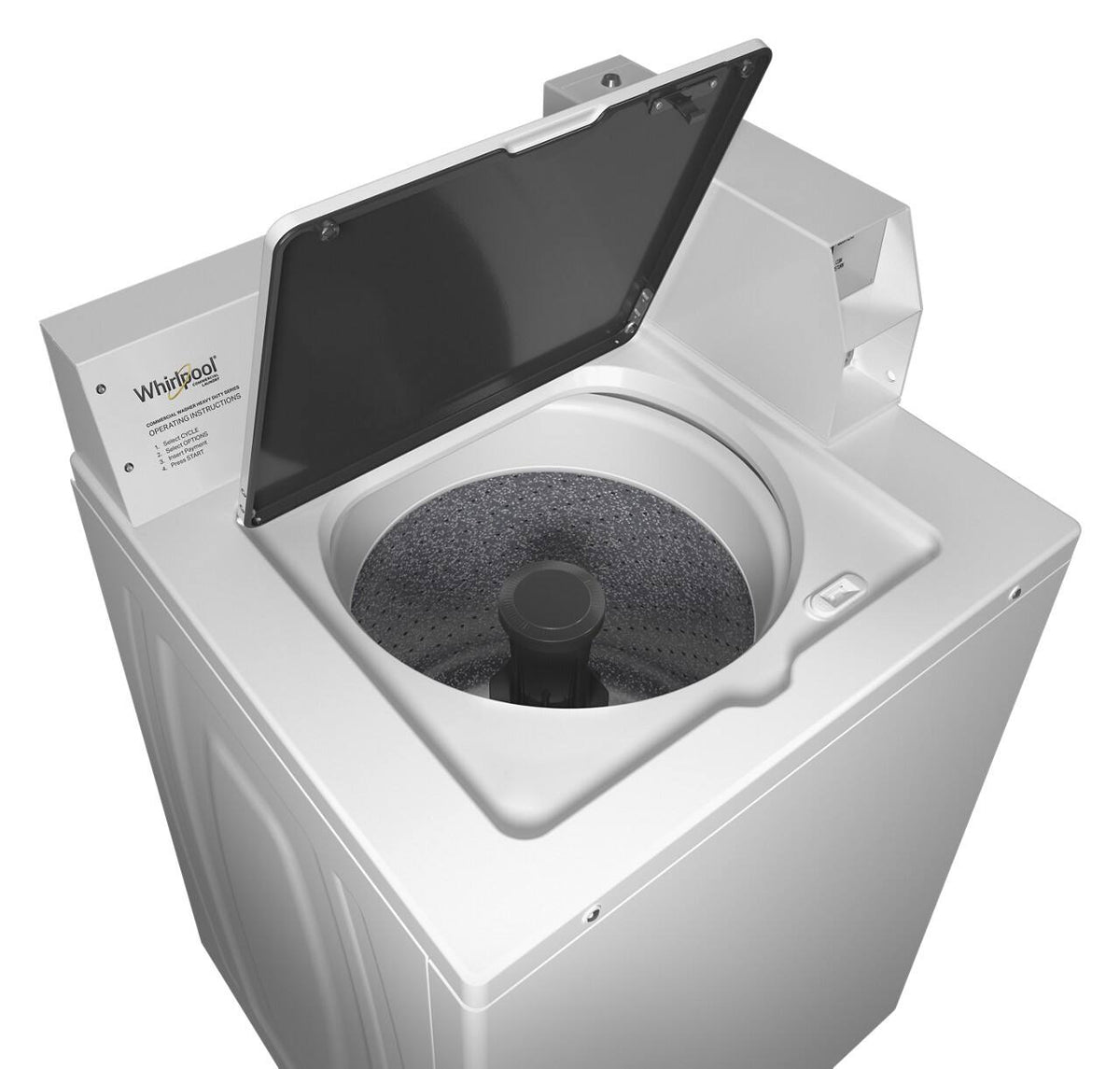 Whirlpool - 3.3 Cu. Ft. Commercial Top-Load Washer with Factory-Installed Coin Drop and Coin Box - White