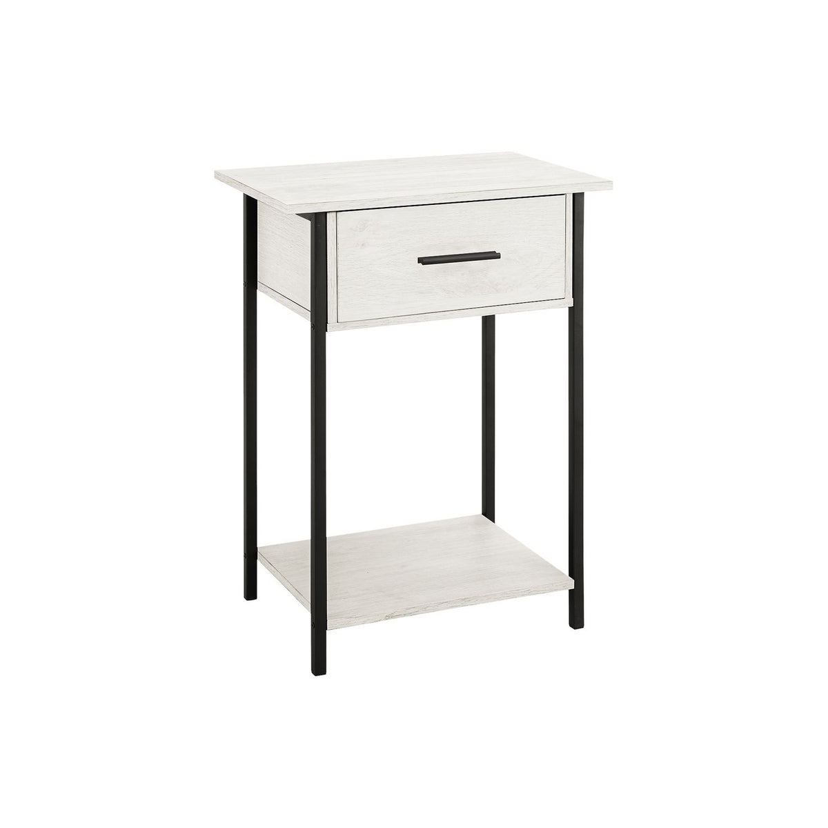 Mesa auxiliar contemporánea de 2 niveles con cajón de almacenamiento
