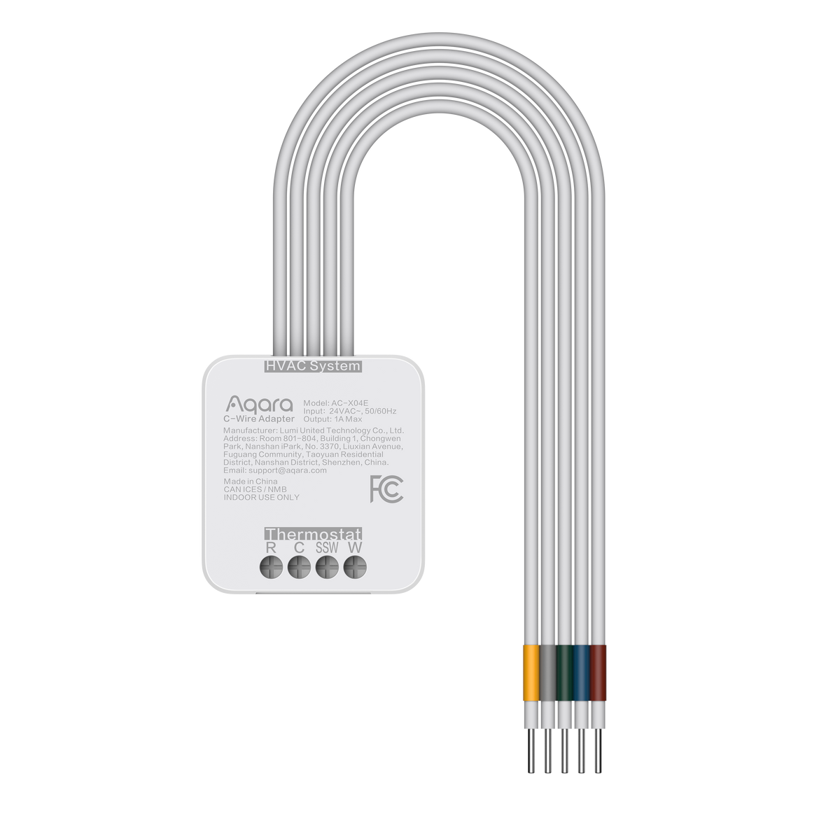 Aqara - C-Wire Adapter for W200 Smartq Thermostat - White