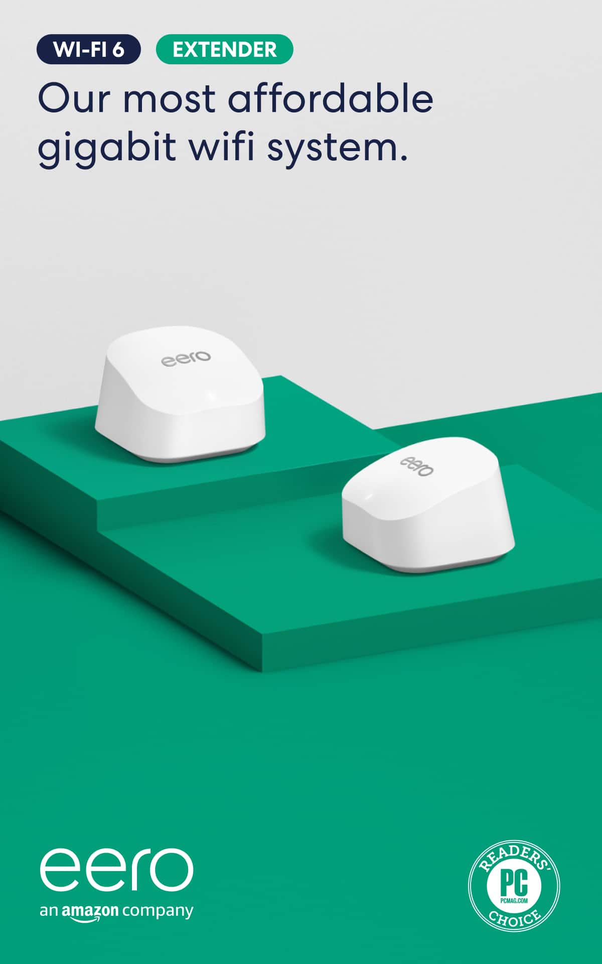 eero - 6+ mesh wifi system, 2 pk - White