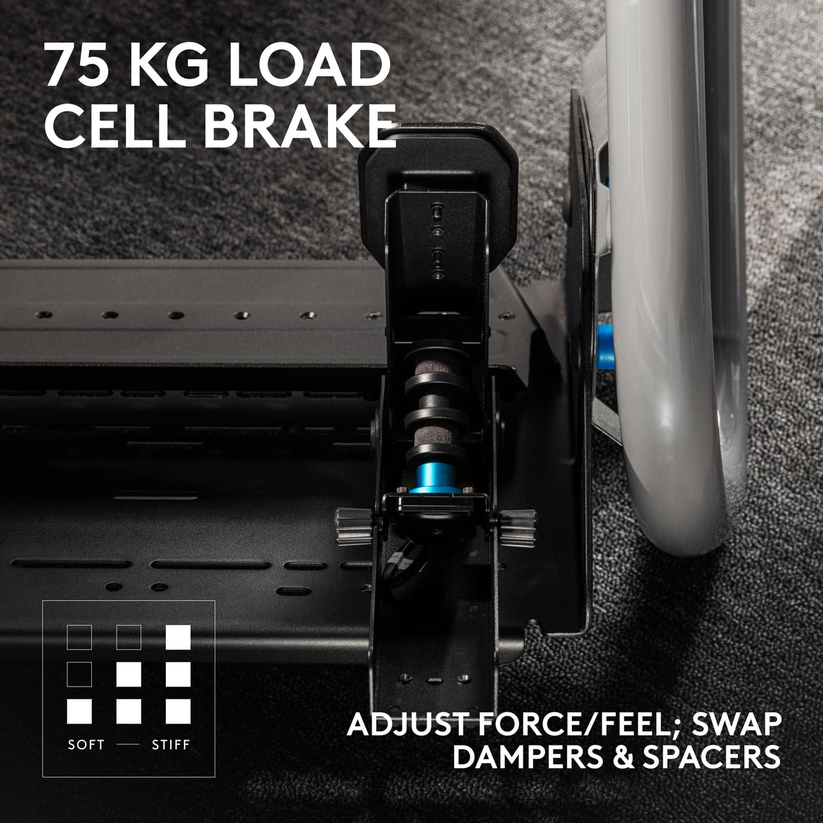 Logitech - RS Pedals Sim Racing Pedals with 75 kg Load Cell Brake and Adjustable Pedal Positions - Black