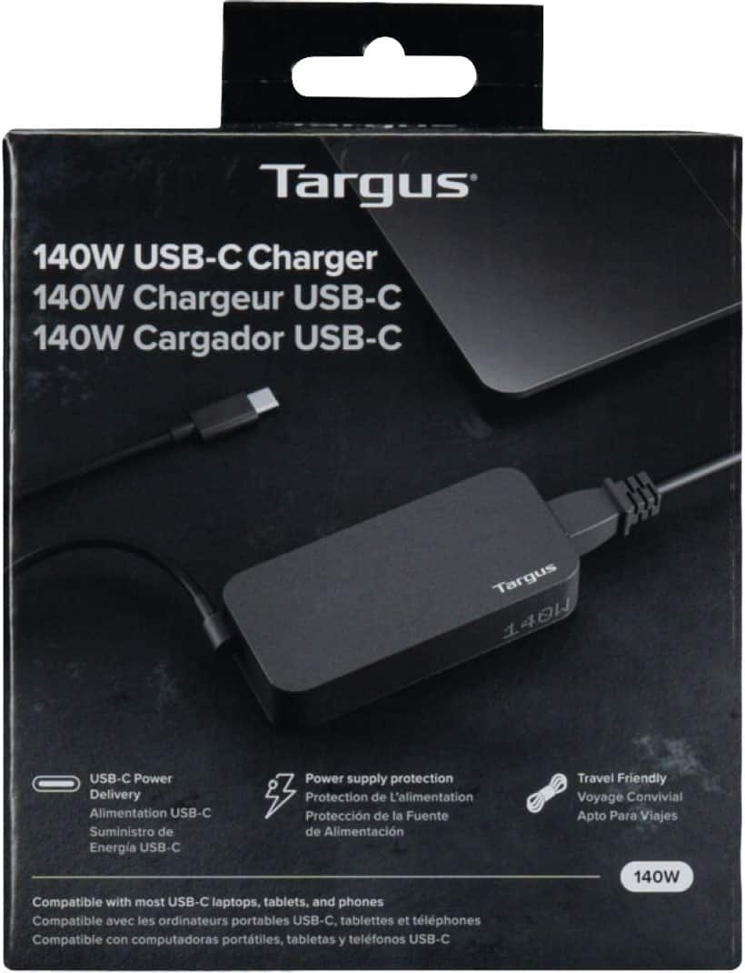 Targus - 140W USB-C Charger, PD 3.1 EPR - Black