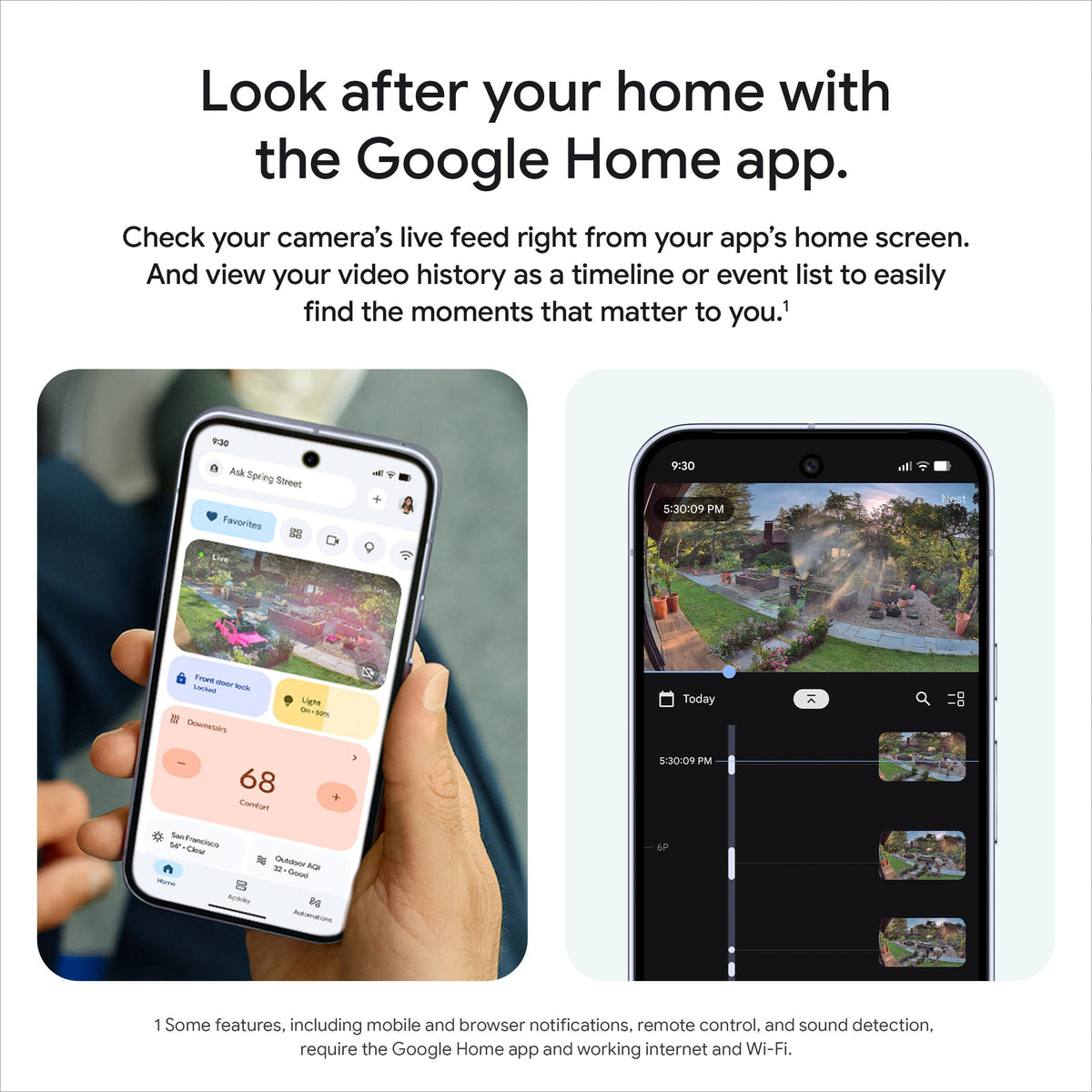 Google - Nest Cam Outdoor (wired, 2nd gen) - 2K Video and Gemini - 2-Pack - Snow