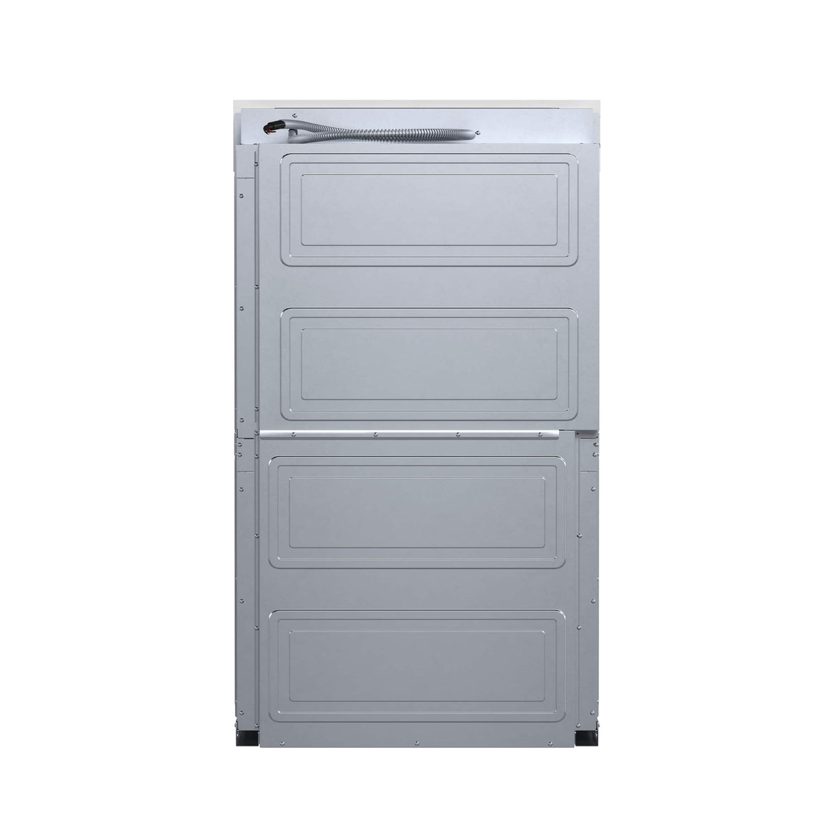 Forno Appliances - Asti 7.36 Cu. Ft. Electric Double Wall Oven with Upper French Doors and Antique Brass Accents - White