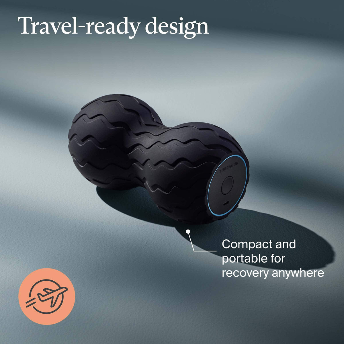 Therabody - WaveDuo - Vibrating Roller Contoured For The Back, Neck & Spine - Black