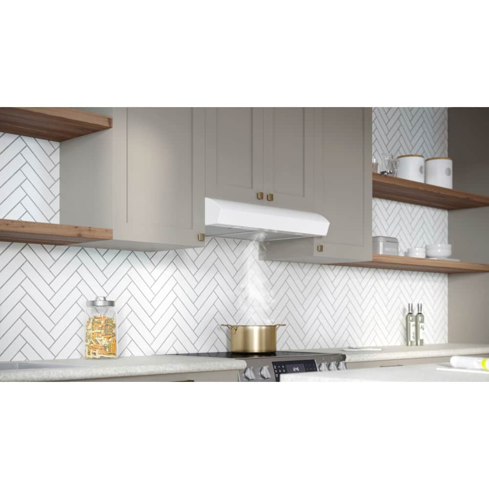 Broan - 30 inches - Convertible - Under cabinet Range Hood - White
