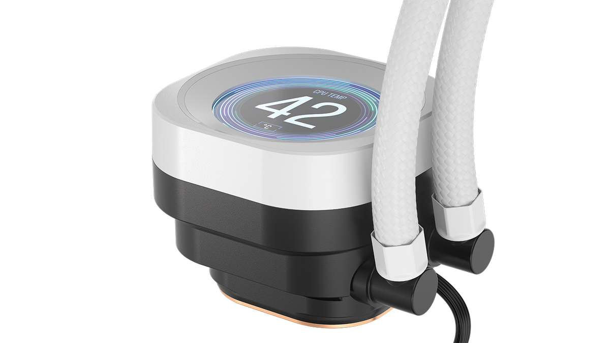 CORSAIR - NAUTILUS 360 RS LCD Liquid CPU Cooler - White
