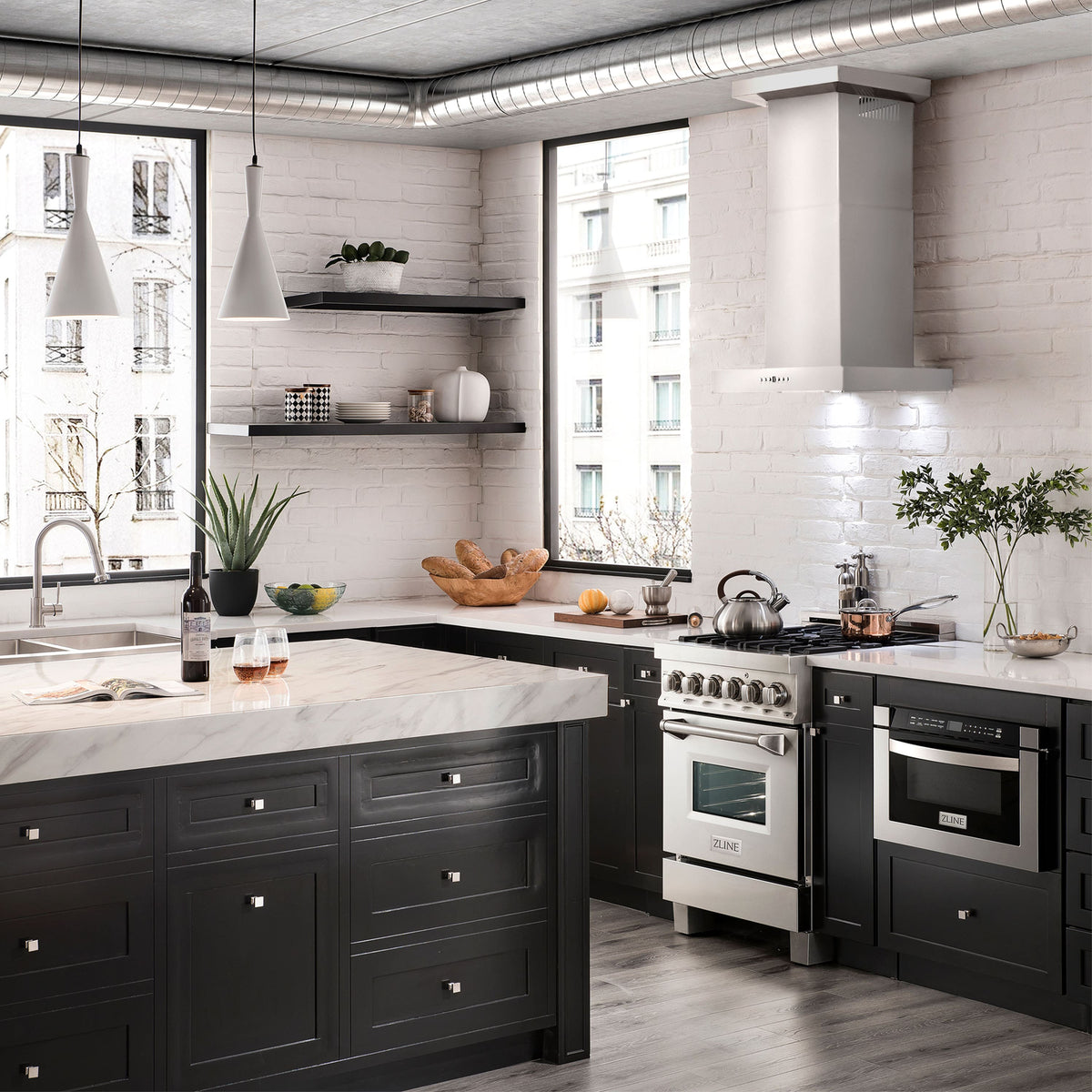 ZLINE - 24 inches - Externally Vented - Wall Range Hood - Stainless Steel