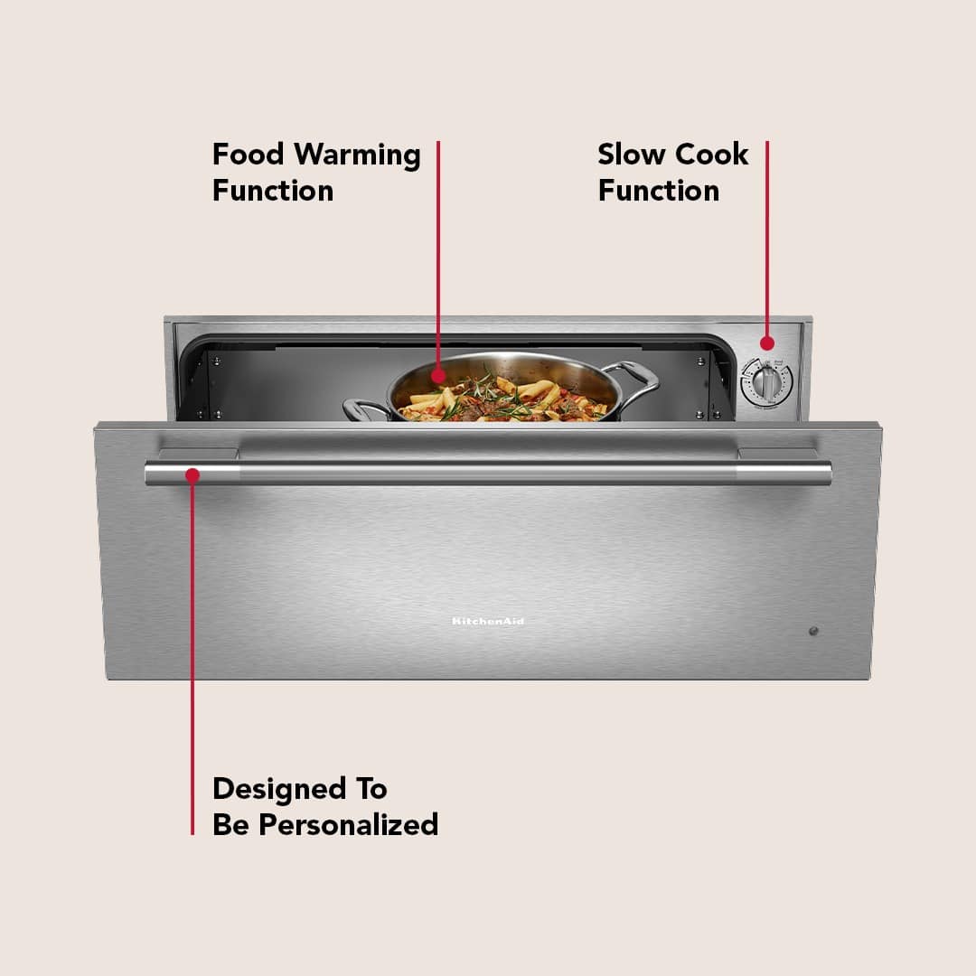 KitchenAid - 27" Slow Cook Warming Drawer - Stainless Steel