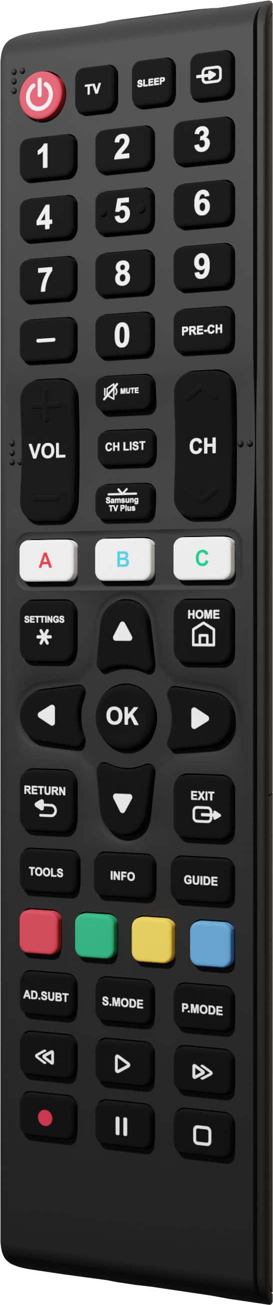 Insignia™ - Replacement Remote for Samsung TVs - Black