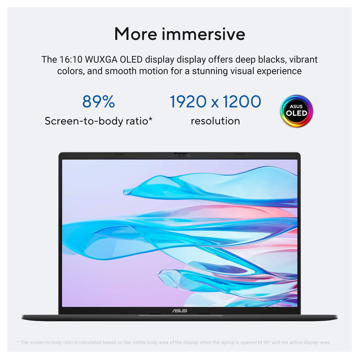 ASUS - Vivobook S16 16" WUXGA OLED Laptop - Intel Core Ultra 9 386H CPU - 32GB RAM - 1TB SSD - Matte Gray
