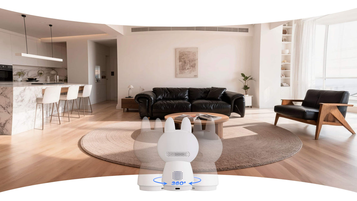 Aqara - 4K Dual-Lens Camera Hub G350, Indoor Camera 9X Zoom, 360° Pan/Tilt, AI Auto-Tracking, Face/Gesture Rec, 512 GB Storage - White