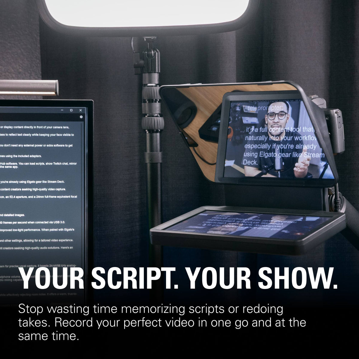 Elgato - Prompter - All-in-One Teleprompter with Built-in Screen - Black