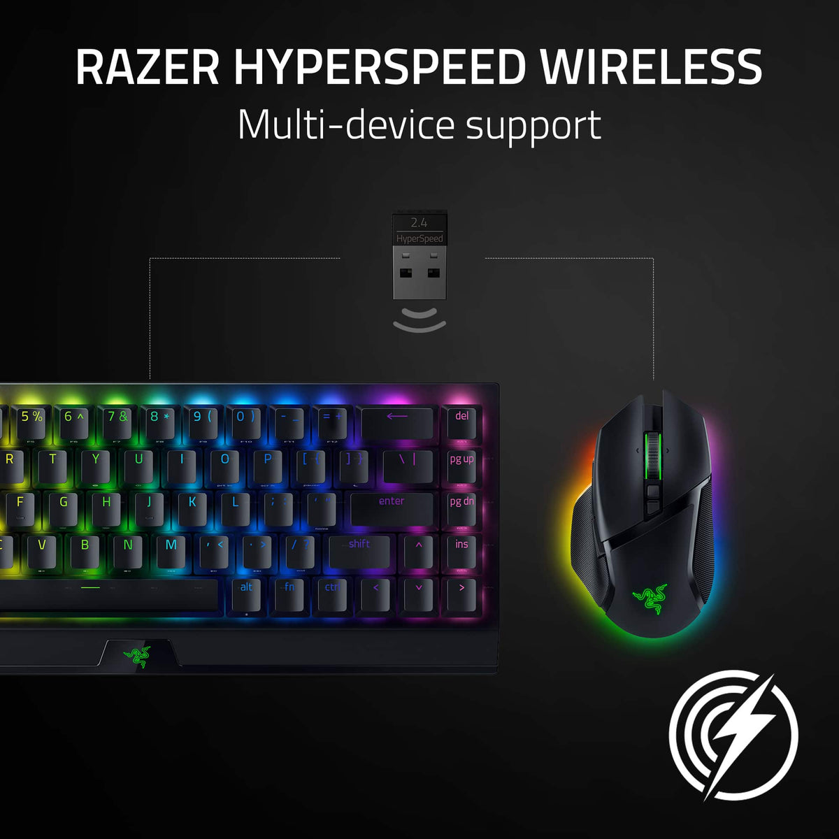 Razer - Basilisk V3 Pro Optical Gaming Mouse with HyperScroll Tilt Wheel - Wireless - Black