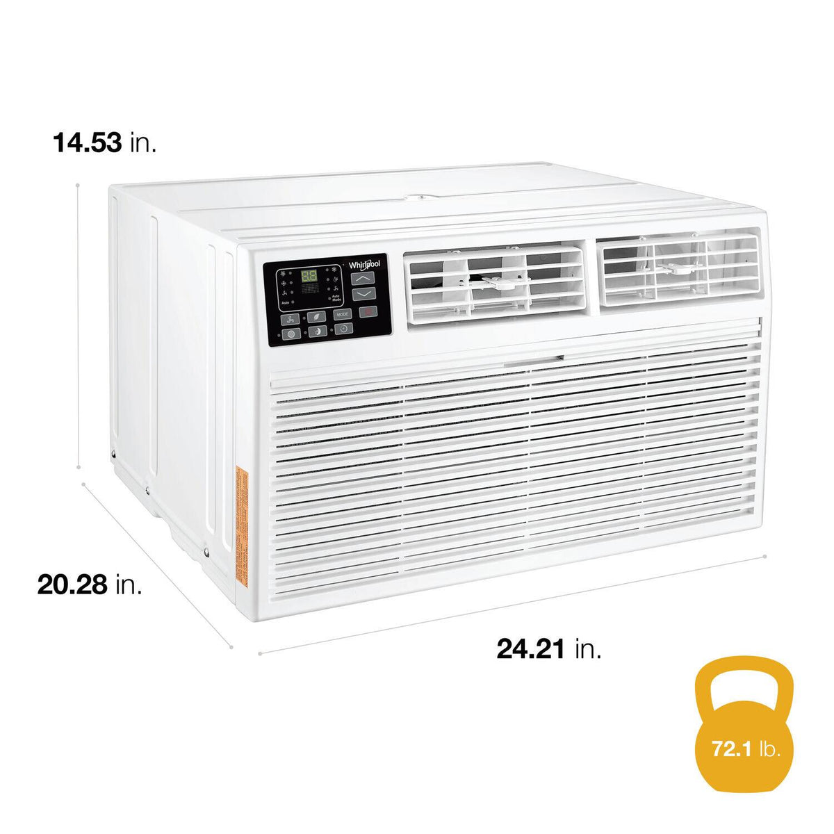 Whirlpool - 12,000 BTU 230V Through the Wall Air Conditioner - White