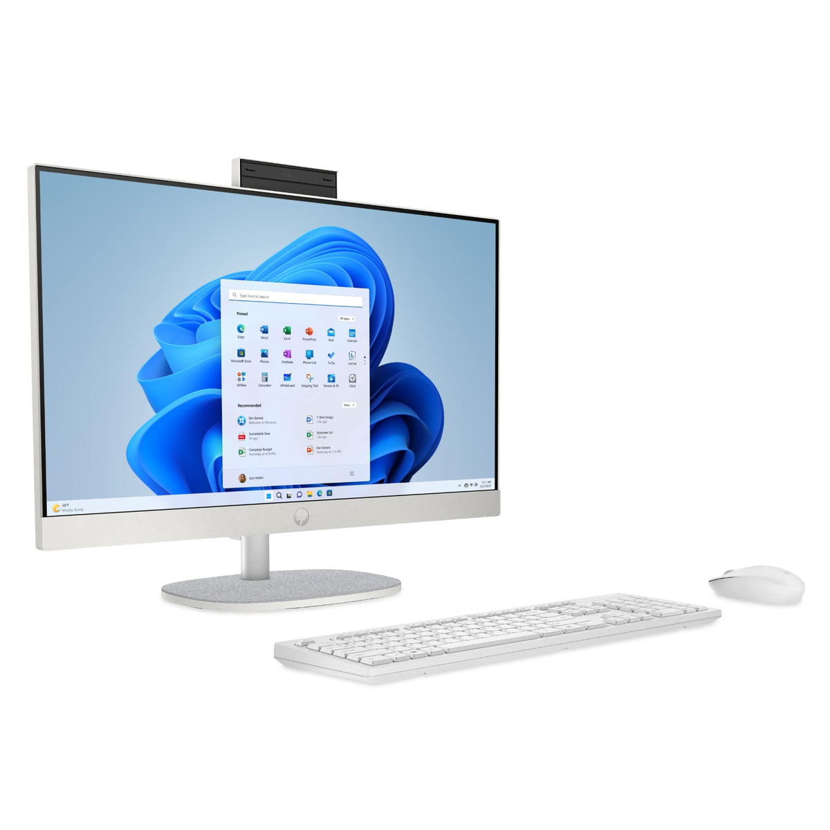 HP - 23.8" Full HD Touch-Screen All-in-One with Adjustable Height - Intel Core i5 1334U 2023 - 8GB Memory - 512GB SSD - Shell White