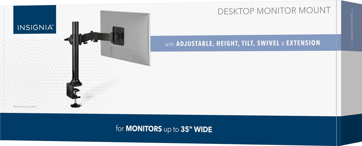 Insignia™ - Desktop Mount for Monitors up to 35” Wide - Black