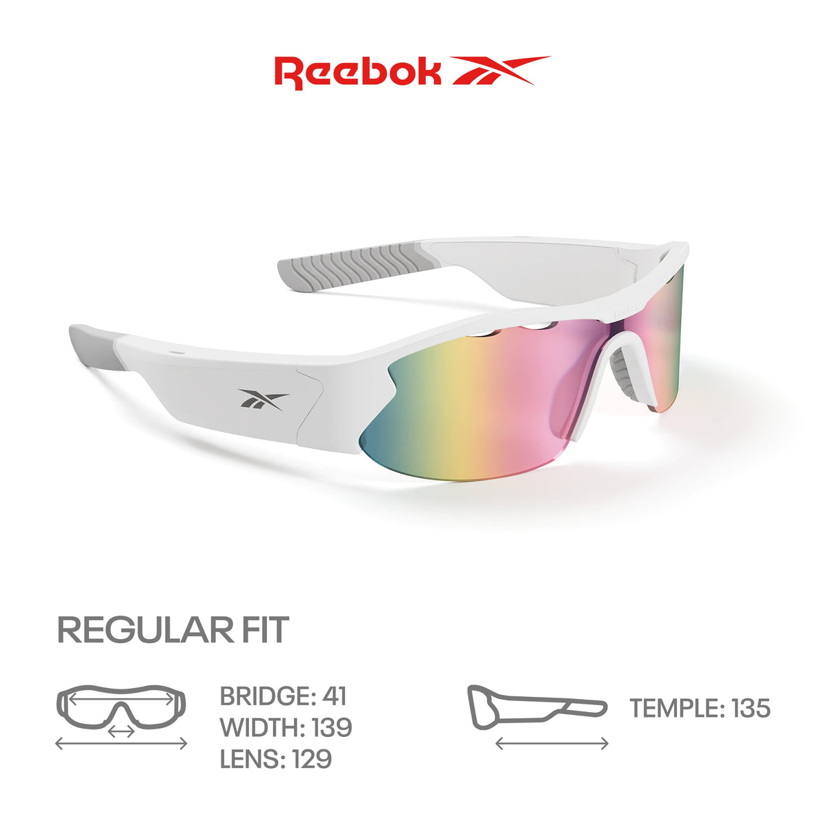 Reebok Flash Smart Eyewear Powered by Lucyd - White/Iridescent