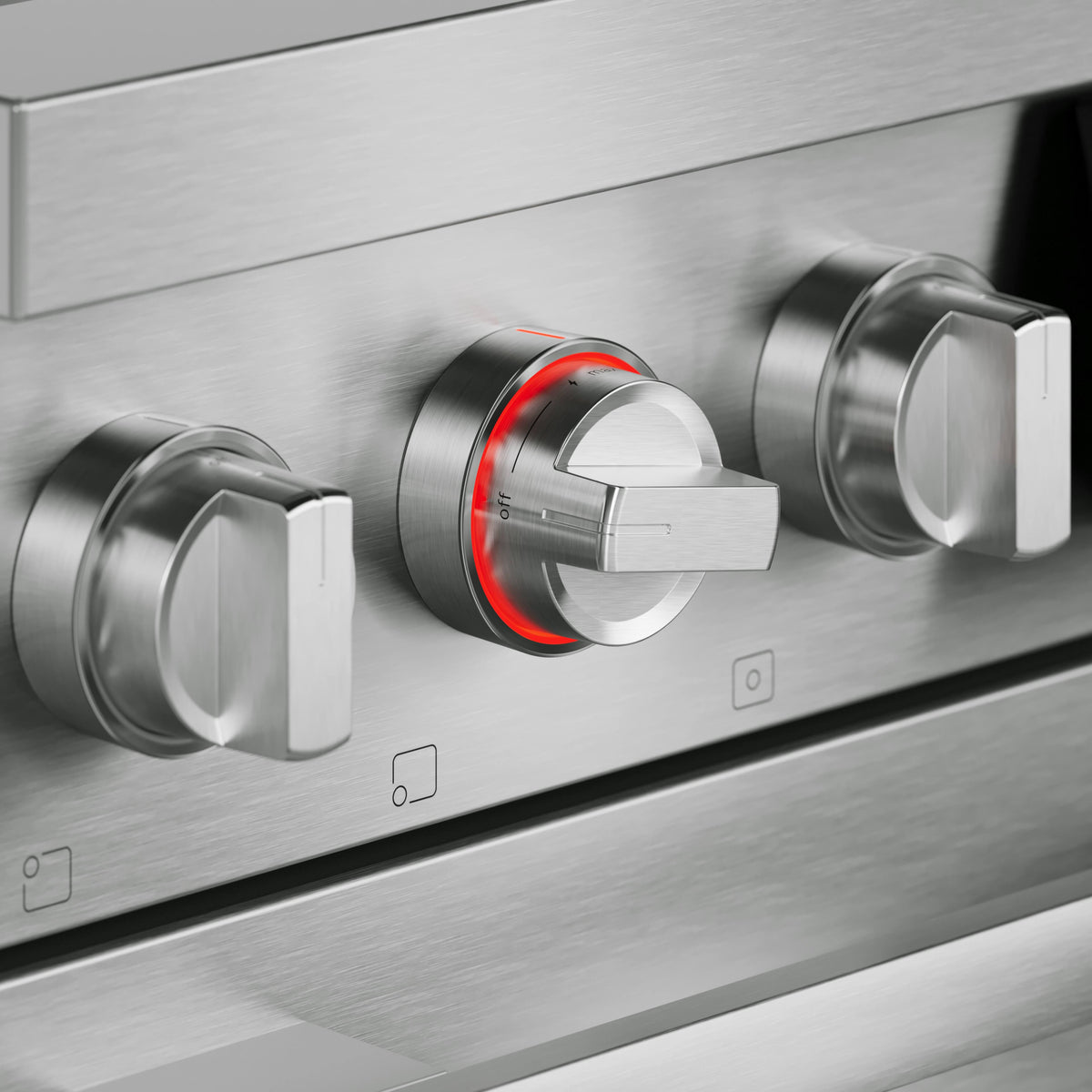 Bosch - 800 Series 36 in. Wide 5.4 Cu. Ft. Industrial Style Electric Induction Range with 5 Elements - Stainless Steel