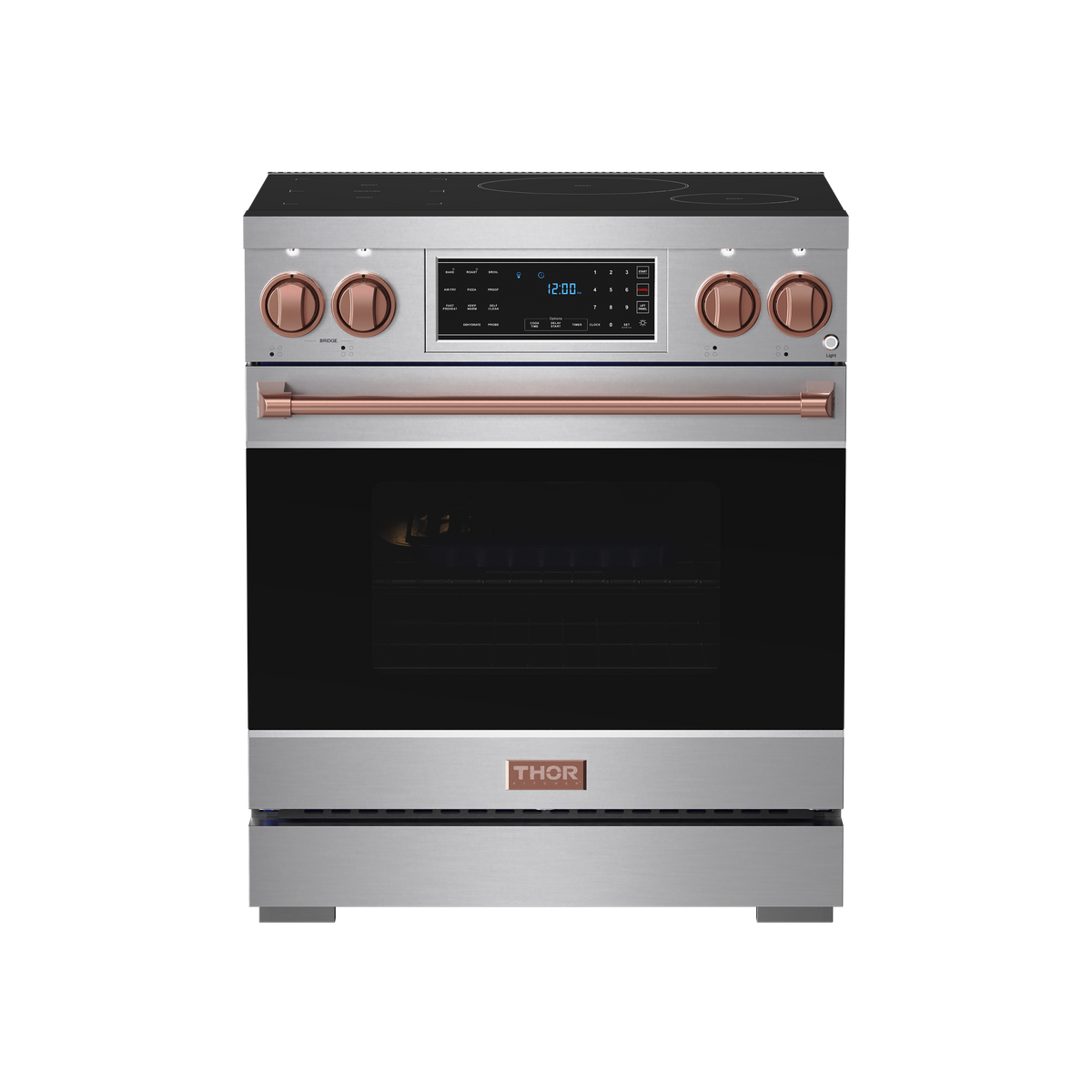 Gordon Ramsay Series by Thor Kitchen 4.8 Cu. Ft Freestanding Induction Range with Rose Gold Hardware - Stainless Steel