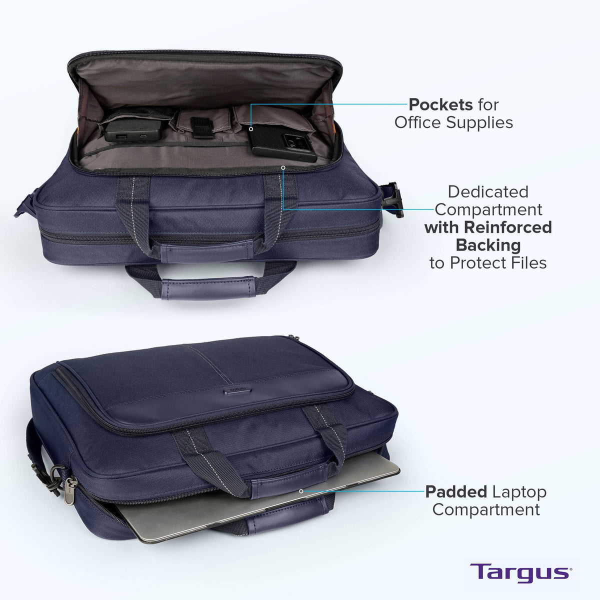 Targus - 15–16” Classic Slim Briefcase - Blue