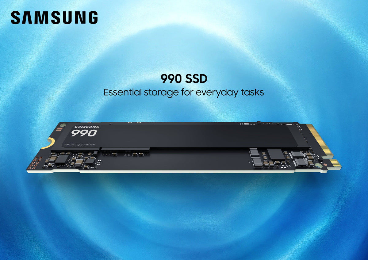 Samsung - Internal SSD 990 1TB, Read/Write Speeds Up to 7,250/6,450 MB/s (MZ V9V2T0B/AM)
