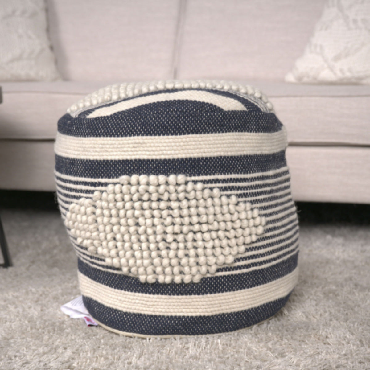 Diamond - Handcrafted Cylindrical Pouf
