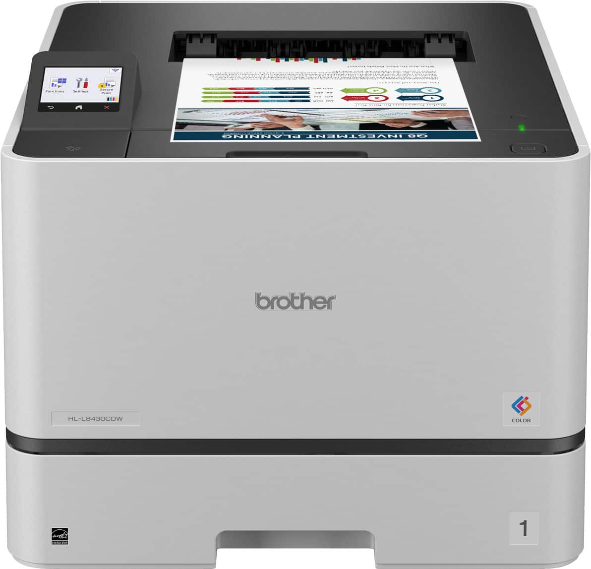 Brother - HL-L8430CDW Business Color Laser Printer with Low-Cost Printing and Wireless Networking - White