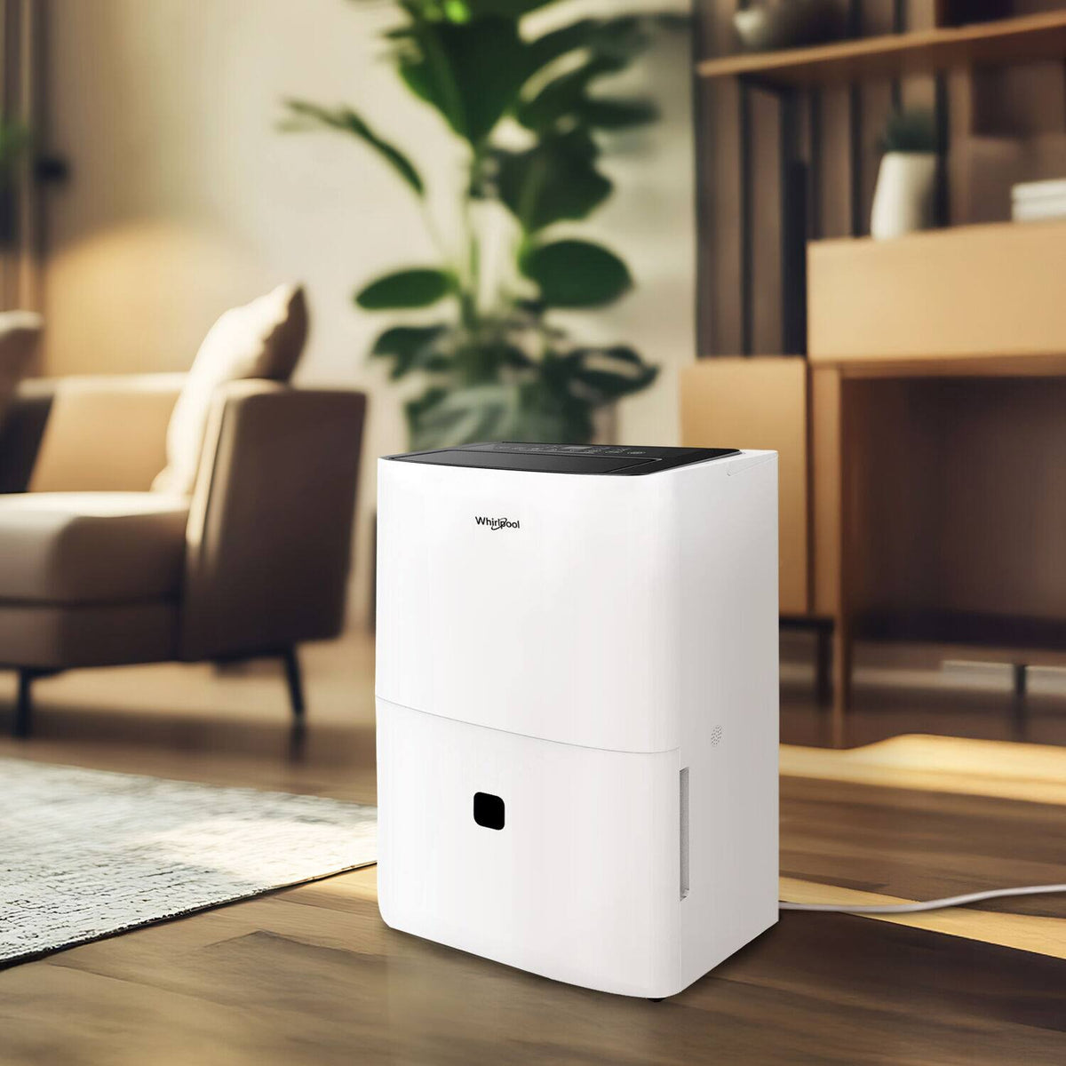 Whirlpool - 32 Pint 1500 Sq. Ft 14.8 quart Energy Star Certified Dehumidifier - White