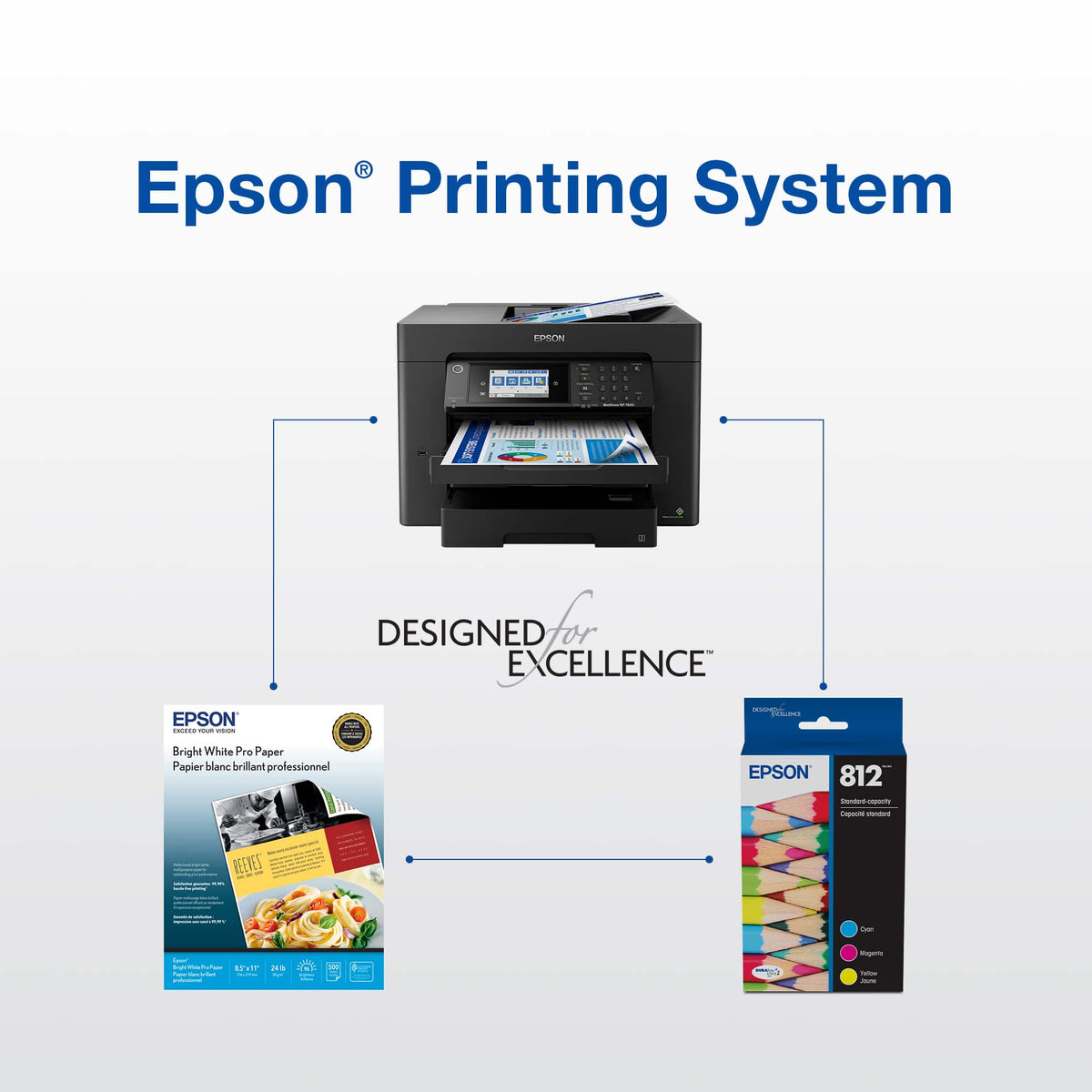 Epson - T812 3 - Pack Standard Capacity Multi Ink Cartridges - Cyan/Magenta/Yellow
