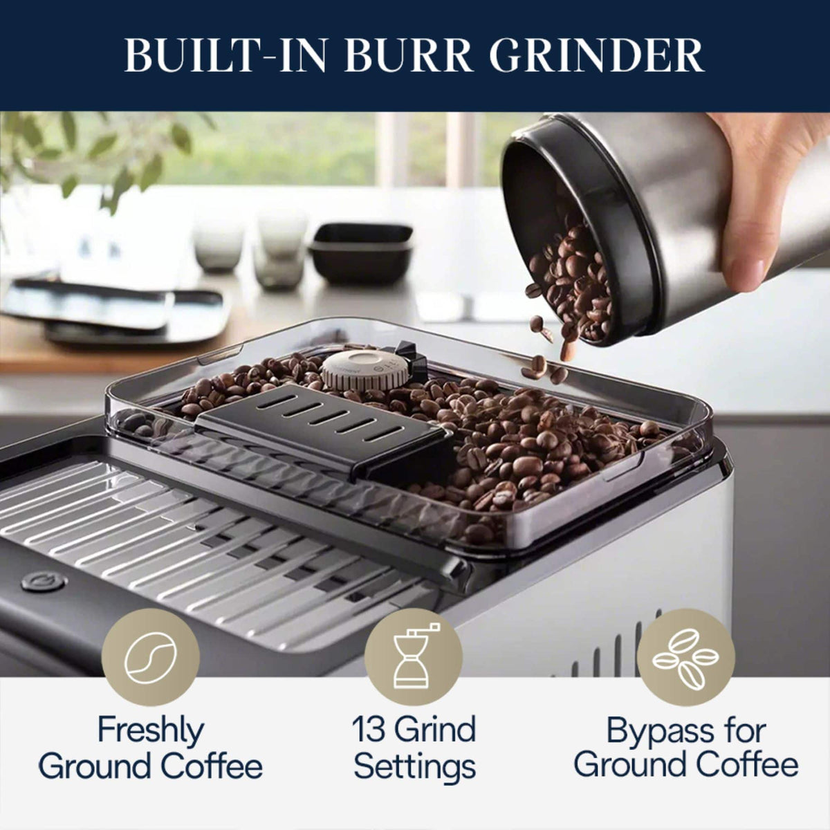 De'Longhi - Eletta Explore Fully Automatic Espresso Machine with Cold Brew - Silver