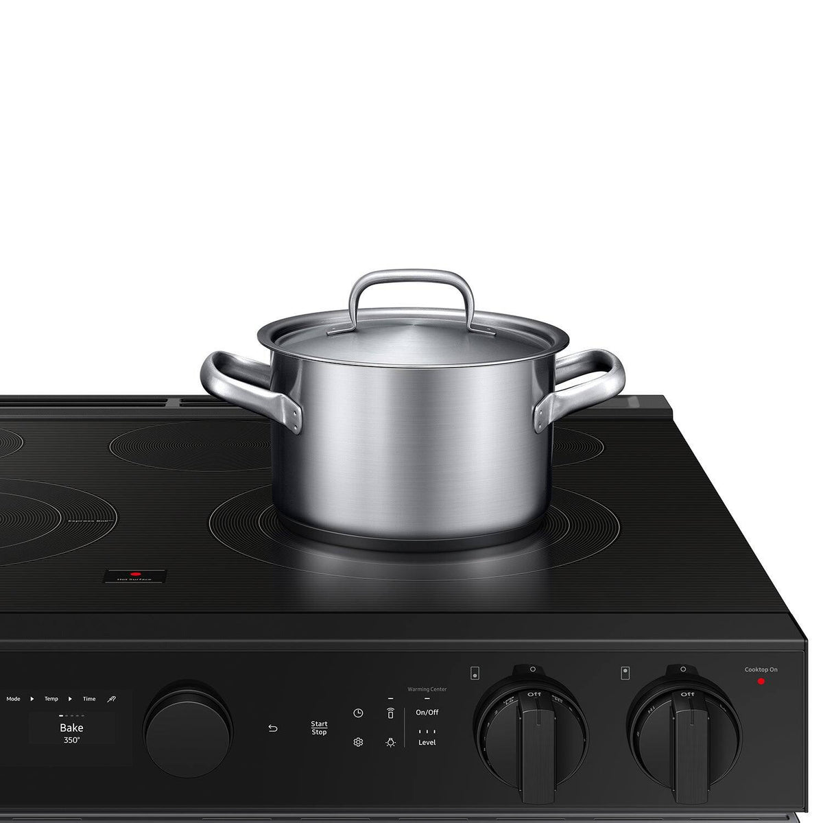 Samsung - 30 in. Wide 5 Elements Bespoke Smart Slide-In Electric Range 6.3 cu. ft. with Air Sous Vide & Air Fry - Stainless Steel