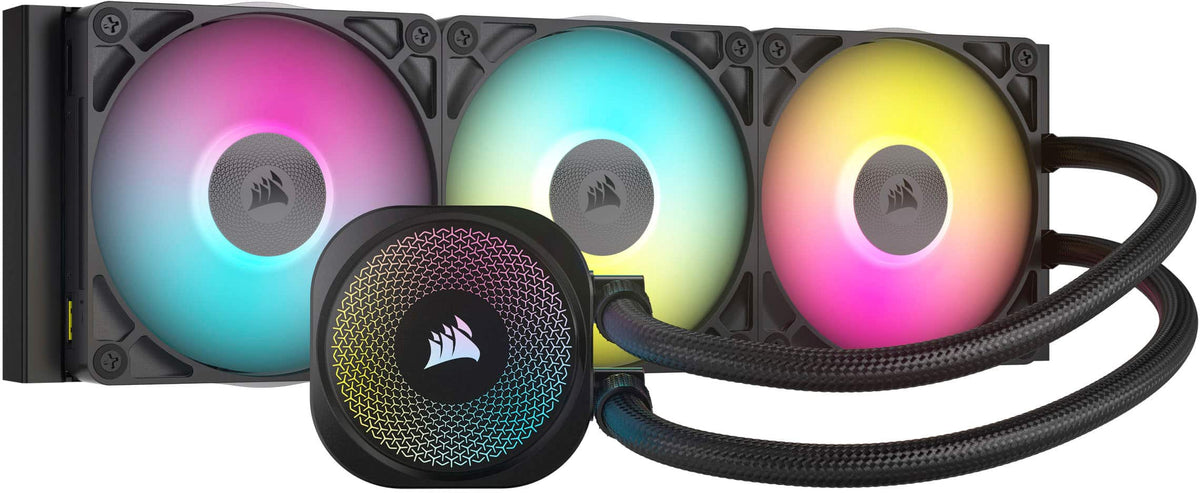 CORSAIR - iCUE LINK TITAN 360 RX Liquid CPU Cooler with RGB Lighting - Black