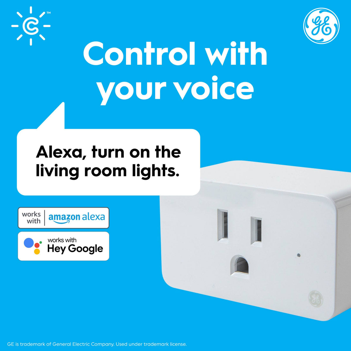 Cync - Indoor Smart Plug, Matter Compatible, Works with Alexa and Google Home - White