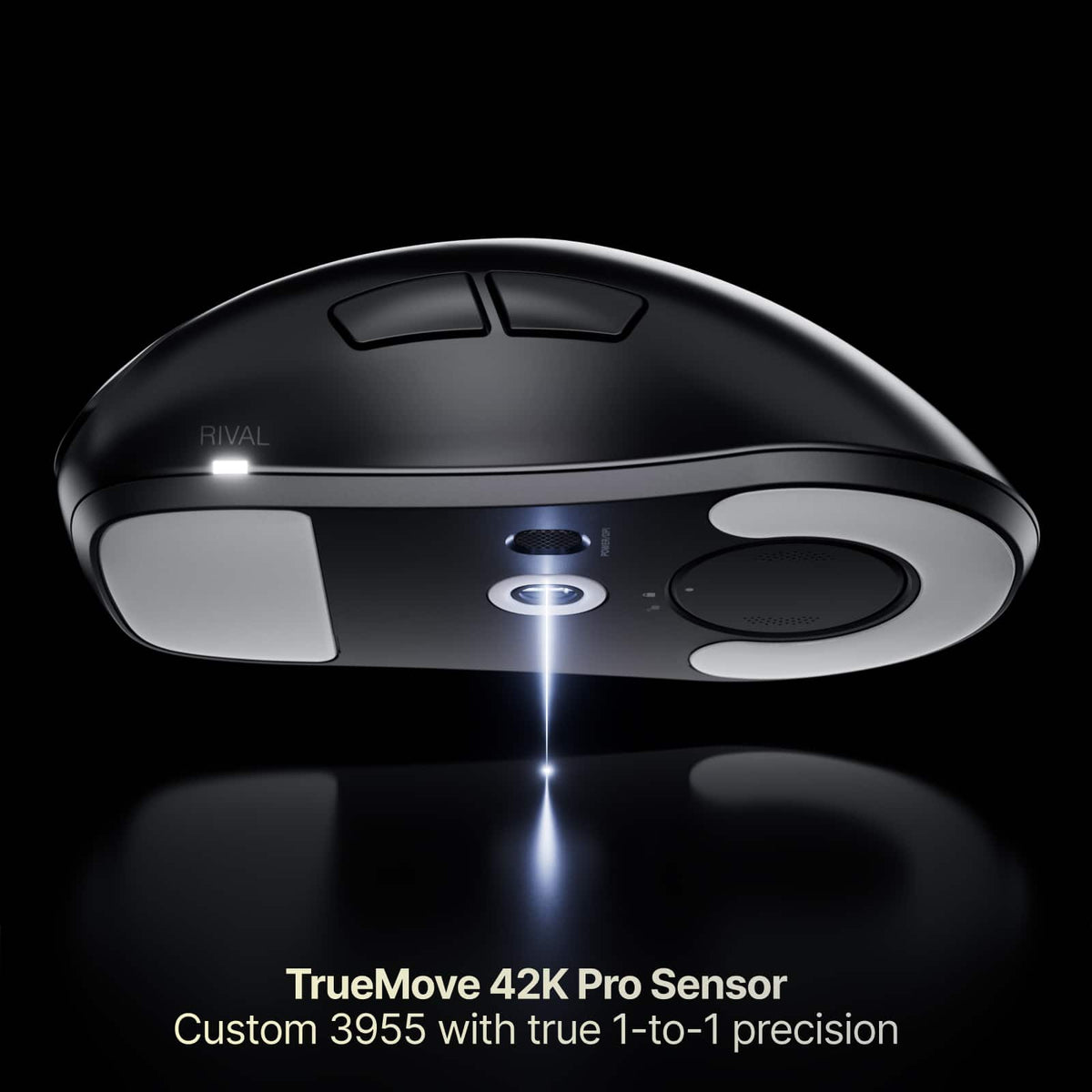 SteelSeries - Rival Pro Wireless Optical Ergonomic Gaming Mouse with 8K Polling – Ultra-Wideband/RF for PC - Wireless - Black
