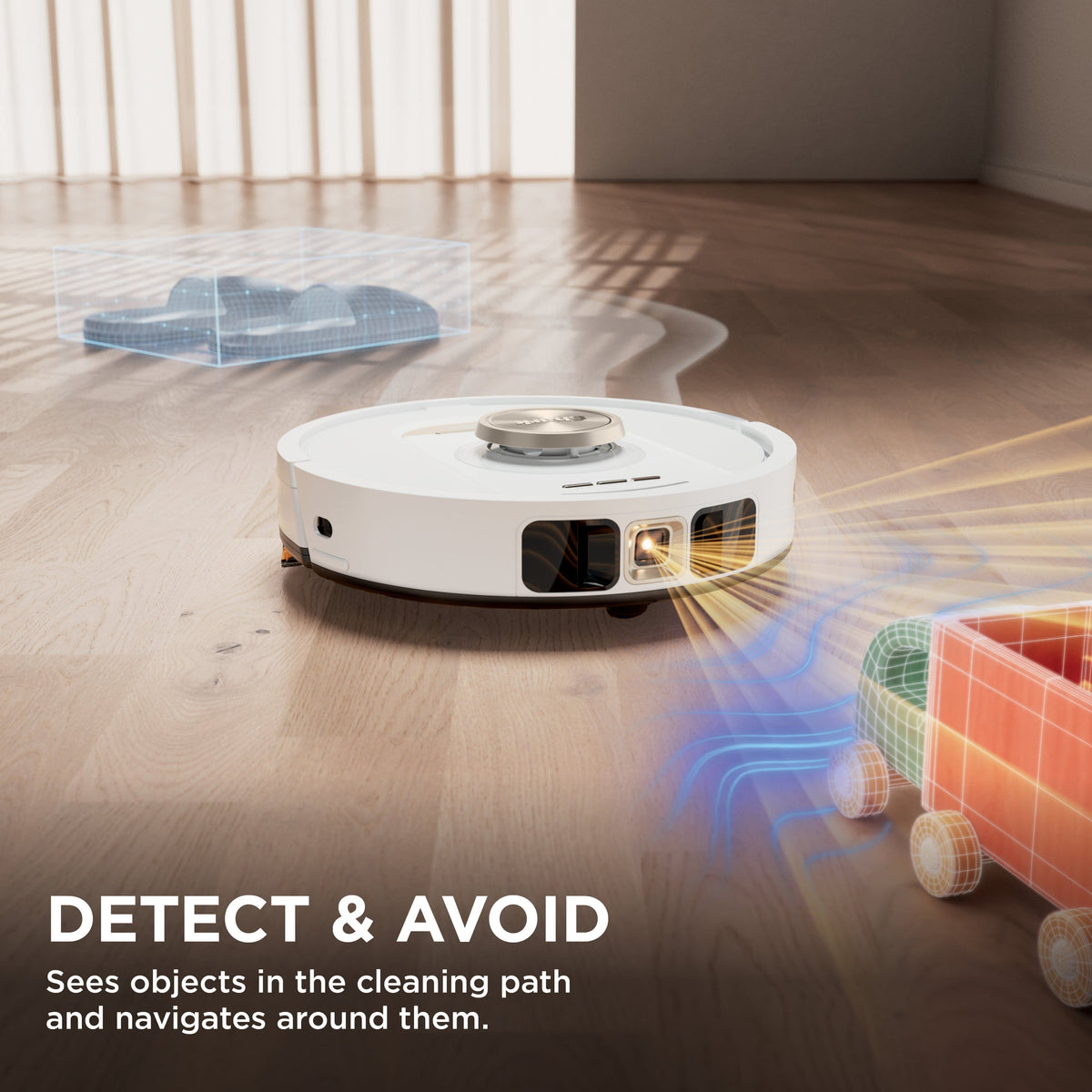 Shark - Stratos 2-in-1 Robot Vacuum & Mop With 25+ Hands-Free Features & NeverTouch Self-Cleaning Base - White