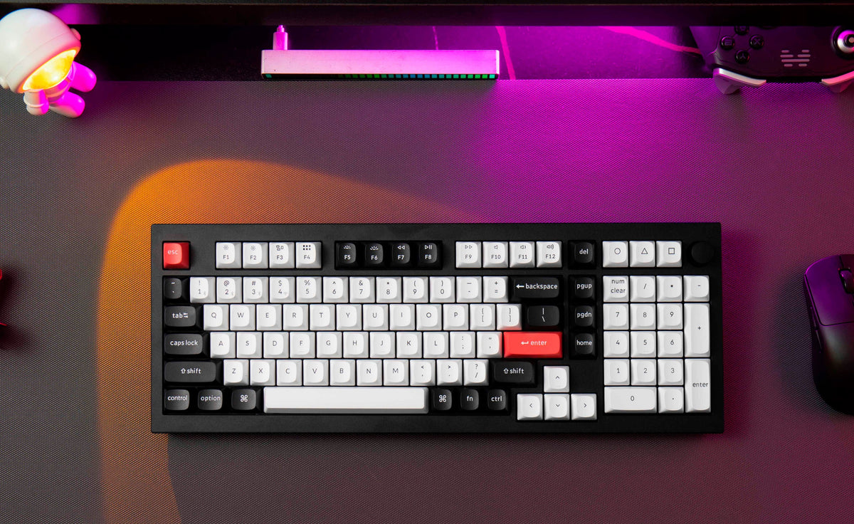 Keychron - Q5 HE Custom 96% Wireless Hall Effect Mechanical Switch Gaming Keyboard with Programmable QMK Launcher Software - Black