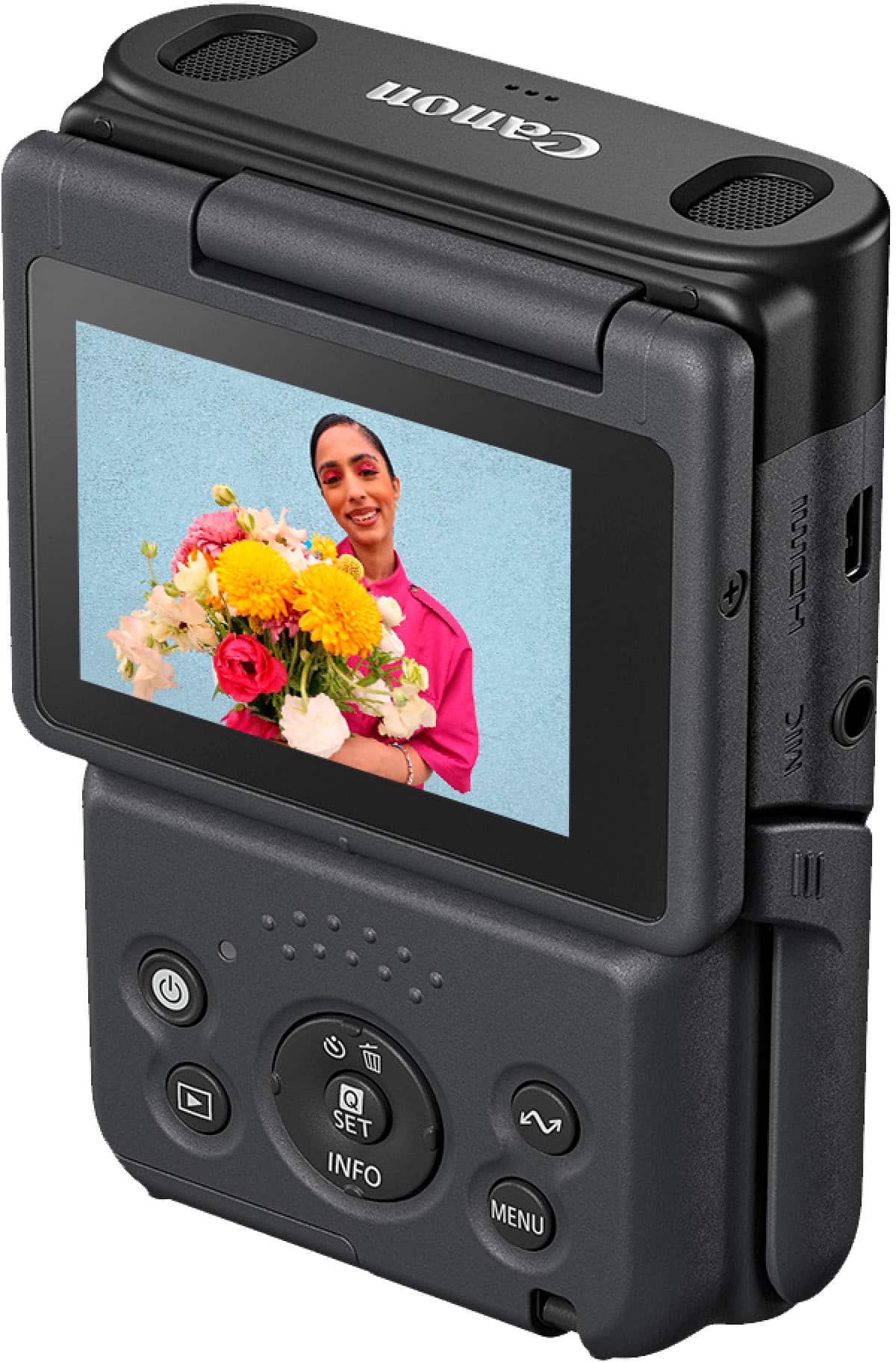 Canon - PowerShot V10 4K Video 20.9-Megapixel Digital Camera for Vloggers and Content Creators - Black