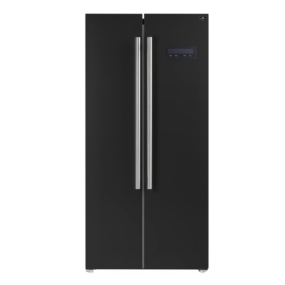 Forno Appliances - 33 in. Wide Salerno 15.6 Cu. Ft. Freestanding Counter-Depth Side-by-Side Refrigerator with Customizable Handles - Black