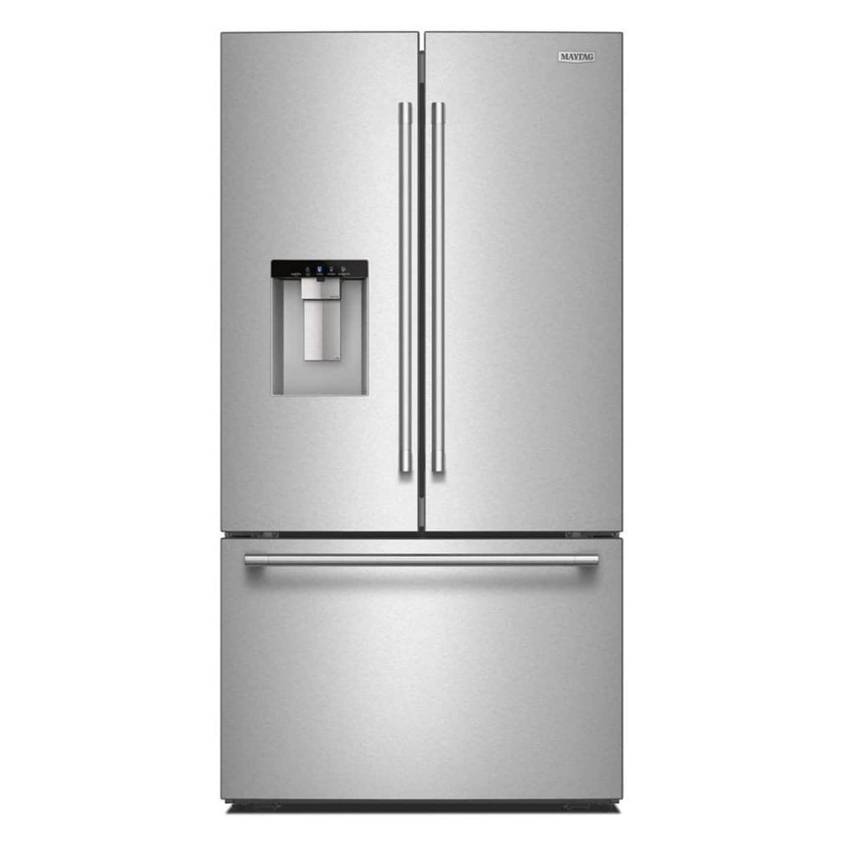 Maytag 30 Cu. Ft. XL Capacity French Door Bottom Mount Refrigerator with In-Door-Ice Dispensing System - Fingerprint-Resistant Stainless Finish