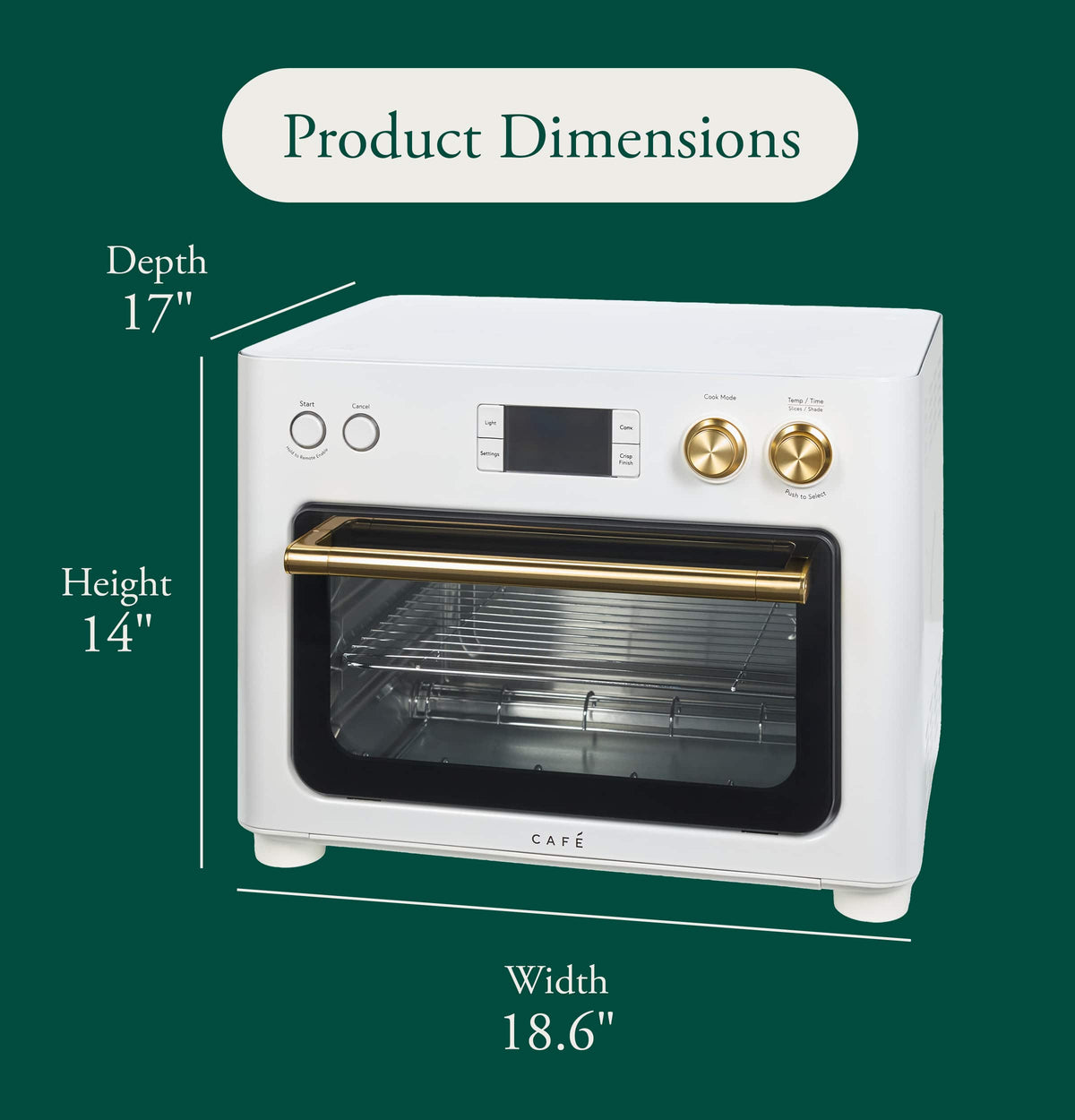 Café - Couture Toaster Oven with Air Fry - Matte White