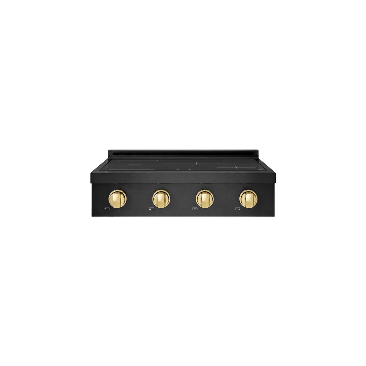 ZLINE - Autograph 30 in. Paramount Built-in Induction Rangetop with 4 Element Cooktop in Black Steel & Polished gold Accents - Black Stainless Steel
