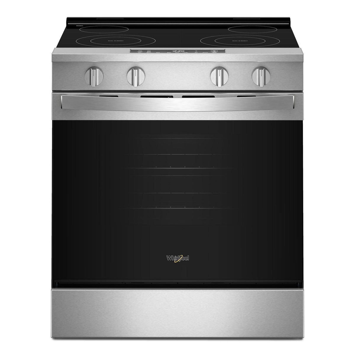 Whirlpool - 30 in. Wide 4 element 5.3 cu. ft. Slide-In Electric Range with No Preheat and Slow Cook Modes - Stainless Steel