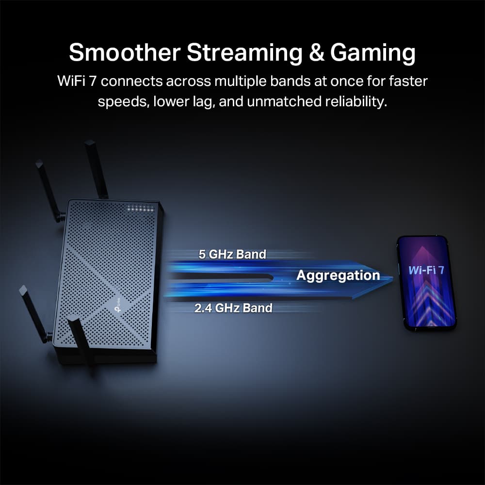 TP-Link - Archer BE3600 Pro Dual-Band Wi-Fi 7 Router - Black