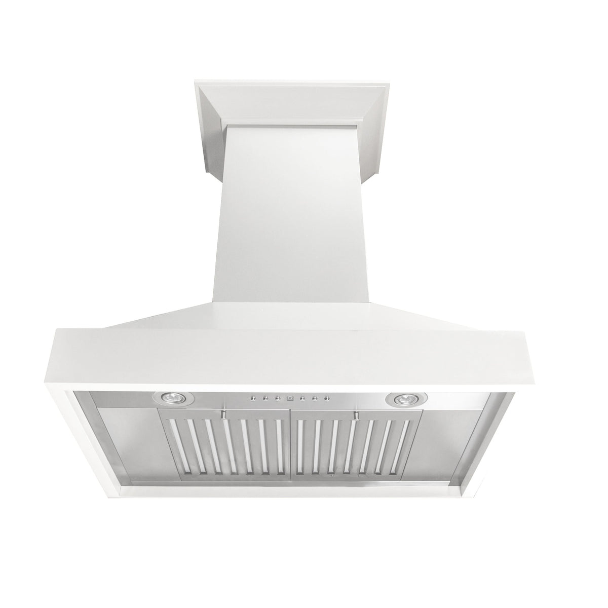 ZLINE - 36 inches - Convertible & Recirculating - Wall Range Hood - Smooth Bright White