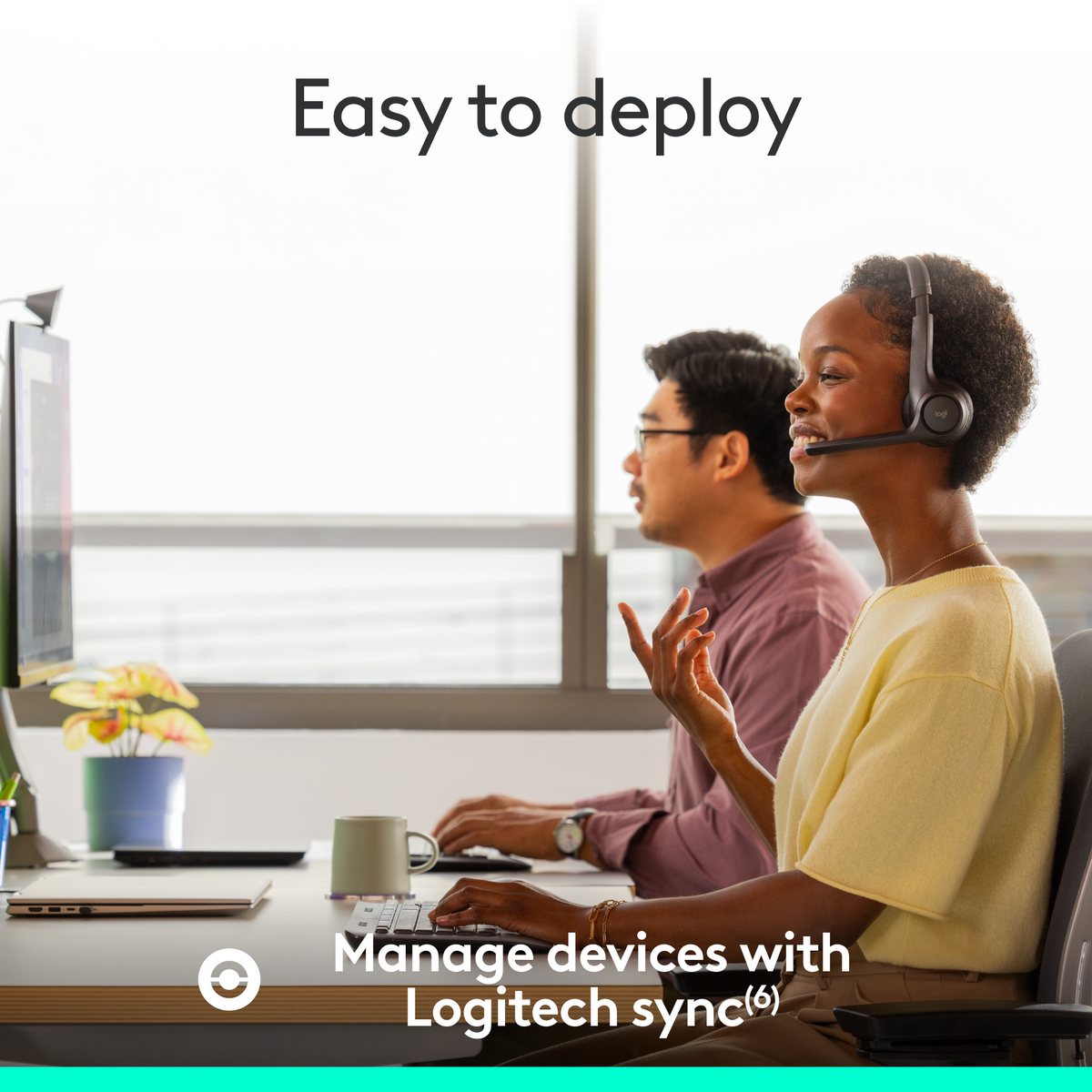 Logitech - Zone 305 for Business, Wireless Headset With Native Bluetooth for Microsoft Teams - Graphite