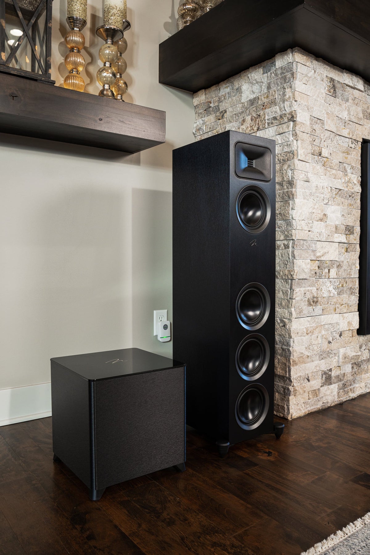 MartinLogan - Dynamo Foundation 10, 10” Sealed, Powered Subwoofer, with Magnitude MT-400 Amplifier, DSP-Optimized, and Wireless Ready - Brushed Black